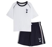 Lora Dora Pijama corto para niños Tottenham Hotspur FC Camiseta y pantalones cortos del equipo de fútbol de la Premier League para niños, blanco, 7-8 años