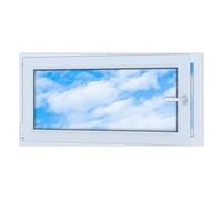 LORAC Ventana de plástico blanco 1200 x 600 mm, 120 x 60 cm, PCV, DIN izquierda, inclinable y expositable, doble acristalamiento, ahorro de energía, ventana con certificado CE para sótano y