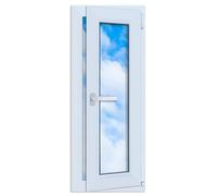 LORAC Ventana de plástico blanco 400 x 1000 mm, 40 x 100 cm, PCV, DIN derecha, inclinable y expositable, doble acristalamiento, ahorro de energía, ventana con certificado CE para sótano y apartamento