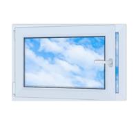 LORAC Ventana de plástico blanco 900 x 600 mm, 90 x 60 cm, PCV, DIN izquierda, inclinable y expositable, doble acristalamiento, ahorro de energía, ventana con certificado CE para sótano y apartamento