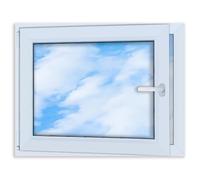 LORAC Ventana de plástico blanco 900 x 700 mm, 90 x 70 cm, PCV, DIN izquierda, inclinable y expositable, doble acristalamiento, ahorro de energía, ventana con certificado CE para sótano y apartamento