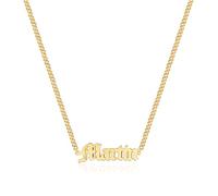 lorajewel Collar Personalizado para Hombre con Nombre Cadena de Plata Oro Negra Joyas Personalizadas Regalo para Hombre, Papá, Abuelo, Marido, Novio (Oro-1 nombre)