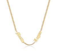 lorajewel Collar Personalizado para Hombre con Nombre Cadena de Plata Oro Negra Joyas Personalizadas Regalo para Hombre, Papá, Abuelo, Marido, Novio (Oro-2 nombre)