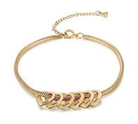 lorajewel Tobillera para Mujer con Nombre Tobillera Personalizada con Colgante de Corazón Regalo para Mujer Día de la Madre Cumpleaños Navidad (Oro-6)