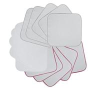 Lorandos Manoplas de franela de algodón orgánico - 15 unidades 21 cm x 21 cm - paños reutilizables para bebés como reemplazo de toallitas húmedas - pequeñas toallas de algodón lavables