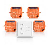 LoraTap Interruptor Persiana Doble Control: App WiFi + Mando Inalámbrico - Voz Alexa Google Assistant - Programación - Conserva Interruptor Manual - Motor AC 4 Cables 300W