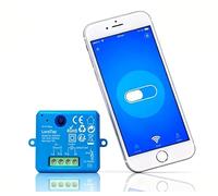 LoraTap Interruptor WiFi inteligente, módulo de control remoto por móvil, compatible con Tuya Smart Life APP (iOS/Android universal), compatible con Alexa, relé inalámbrico, valor nominal 10A/2500W
