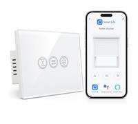 LoraTap Interruptor WiFi para cortina, interruptor táctil, control por aplicación o voz de Alexa Echo y Google Home, interruptor temporizador mando a distancia para 600 W CA, persianas enrollables y