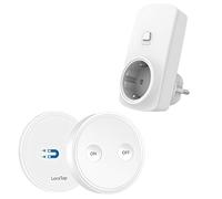 LoraTap Juego de Enchufe Inalámbrico, Toma de Corriente 10A / 2200W y Control Remoto Mando a Distancia para Luces y Electrodomésticos, Alcance de 200 m