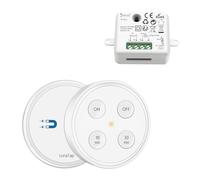 LoraTap - Kit de Interruptor Inalámbrico RF 868 MHz, Temporizador 10 Minutos 30 min, Receptor de 2500W, Mando a distancia con Soporte para Iluminación Trituradora