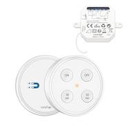 LoraTap Kit Interruptor Inalámbrico con Mando a Distancia RF, Temporizador 10 o 30 minutos, Conmutador Paralelo, 2500W, 868 MHz, para Iluminación Electrodoméstico Trituradora