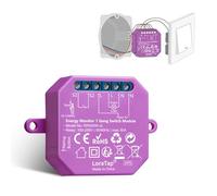 LoraTap Módulo Interruptor WiFi 5A 1150W con Medidor de Consumo de Energía, Conmutador Paralelo Inteligente, Control a Distancia por Móvil, Relé Temporizador Compatible con Alexa