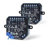 LoraTap módulos persiana Wi-Fi para persianas eléctricas & venecianas/estores 230 V - ajuste 0-100%, control por voz con Alexa, compatibles con interruptor de 2 botones, pack de 2, 300 W, 2,4 GHz
