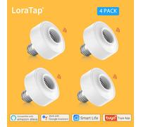 LoraTap-portalámparas Tuya ZigBee 3,0, Bombilla E27/E26, Smart Home, Google, Alexa, Echo, Control remoto, funciona con asistente Zigbee2MQTT DIY