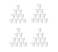 Lorcn 40 PCS 3 pulgadas Terracota Cermica blanca para plantas suculentas de cara de bricolaje en macetas Cactus vivero de cactus