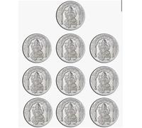 Lord Ganeshji Coin In Pure Silver 99.9 Religious Coin 1 gram - (Set of Coins) (10 PCS)