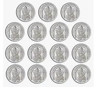 Lord Ganeshji Coin In Pure Silver 99.9 Religious Coin 1 gram - (Set of Coins) (15 PCS)