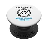 Lord Help Me Focus Operador de cámara Iglesia Videógrafo PopSockets PopGrip Adhesivo