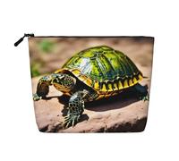 Lord Howe Island - Bolsa de maquillaje con estampado de tortuga marina para mujer, bolsa de maquillaje de gran capacidad con cremallera