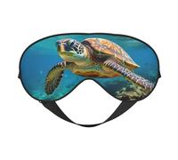 Lord Howe Island - Máscara de ojos de doble cara con estampado de tortuga marina, máscara opaca para dormir toda la noche, para mujeres y hombres