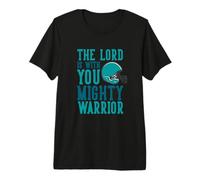 Lord Is with You Mighty Warrior - Regalo de fútbol Cristiano Camiseta Premium