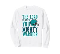 Lord Is with You Mighty Warrior - Regalo de fútbol Cristiano Sudadera