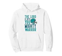Lord Is with You Mighty Warrior - Regalo de fútbol Cristiano Sudadera con Capucha