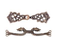 Lord of Battles Broche de bronce con cierre de capa vikinga, broche celta para bufanda de capa, chal hecho a mano, bronce fundido de cera perdida, Standard, Bronce - Fundición de cera perdida, Bronce