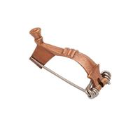 Lord of Battles Bronce Fibula - Auténtico pin de tela de la era romana perfecto para paños LARP, cosplay, recreaciones, bronce fundido de cera perdida, 4,2 x 2 cm, 4.2×2 cm