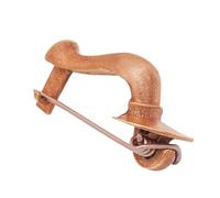 Lord of Battles Bronce Fibula - Auténtico pin de tela de la era romana perfecto para paños LARP, cosplay, renfair, recreaciones, bronce fundido de cera perdida (grande: (4.5 x 2.5 cm), 4.5×2.5 cm,