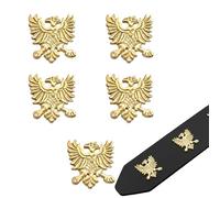 Lord of Battles Decoración medieval de latón hecha a mano, placa de montaje en pared de estilo antiguo para LARP, cosplay o decoración del hogar (juego de 5 decoraciones en forma de águila)