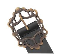 Lord of Battles Hebilla medieval de cuero para cinturón, hebilla de latón antiguo de fantasía para bolsos, cinturones, accesorio de cuero DIY, Latón antiguo, Standard