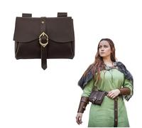 Lord of Battles Medieval Bag Genuine Buff Leather Bag Belt Pouch Renaissance Costume Waist Bag Roleplaying Cosplay Costume Messenger Belt Bag for Him/Her