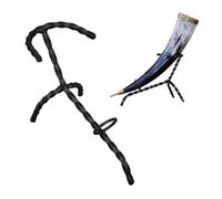Lord of Battles Medieval Hand Forged Iron Horn Stand for Drinking Horns Viking Ale Mead Stand for Display and Décor
