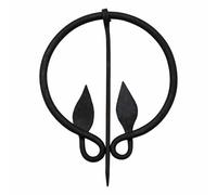 Lord of Battles Pin de capa vikingo, broche de hierro forjado a mano para capas y chales, peroné medieval para LARP, recreación y disfraces, Standard, Hierro forjado, Pirita de hierro