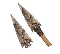 Lord of Battles Punta de flecha de pedernal medieval (cristal de 1 a 10 pulgadas y piedra curativa, flechas de roca para proyectos de bricolaje, manualidades, fabricación de joyas (juego de 2, 5