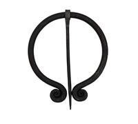 Lord of Battles Viking Cloak Pin - Hand-Forged Wrought Iron Brooch for Cloaks & Shawls - Medieval Fibula for LARP, Reenactment & Costumes