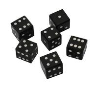 Lord of Battles Viking Medieval Horn Dice D&D Set of 6 with Inlaid Pips Made from Genuine Horn Handcrafted for Cosplay and Larp Roleplaying Game Dice