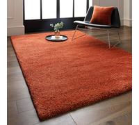Lord of Rugs Alfombra moderna y lanuda ultra suave, acogedora, afelpada, densamente tejida de pelo alto, para sala de estar y dormitorio, alfombra Atlas (naranja, XL 200 x 290 cm