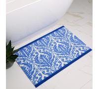 Lord of Rugs SplashPals - Alfombra de baño lavable para niños, de nailon reciclado súper suave, con respaldo antideslizante, de secado rápido y resistente a las manchas, 50 x 75 cm (damasco azul rey)