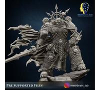 Lord of the Dark knights, MeshBrain Lab. Miniatura de soldado espacial grimdark , detallado para wargames y modelismo.