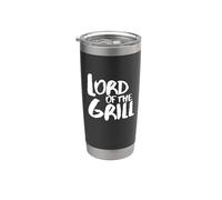 Lord of the Grill Funny Barbacoa BBQ Lover Men Vaso térmico de acero inoxidable de doble pared