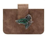 Lord of the Rings Bosque Encantado Elven Leaf Emblema Billetera/Cartera Portatarjetas ID & Portatarjetas, Marrón