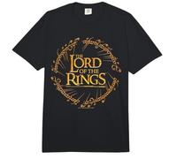 Lord of The Rings Logo Ring Script Gold Comfort Colors Adult Heavyweight T-Shirt