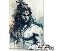 Lord Shiva Hinduism Puzzle Imposible,desafío for Adults Entretenimiento Creativo 1000 Piezas Obra De Arte De Juego De para Adultos Y Niños A Partir De 12 Años 1000pcs (40x28cm)
