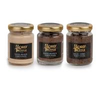 Lord Truffle | Trío de Salsas de Trufa, 3 Paquetes de 80 g, 1 Salsa de Trufa Blanca 80g, 1 Salsa Fresca de Trufa Negra de Verano 80g y 1 Salsa de Trufa Bianchetto 80g, 100% Calidad Italiana