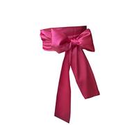 LORDRIE Cinturones de satén para mujer para vestidos de dama de honor nupcial, cinturones de cintura para ocasiones especiales, Hot Pink, M