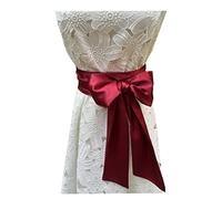 LORDRIE Cinturones de satén para mujer, vestidos de dama de honor, cinturones de cintura para ocasiones especiales, Borgoña, M