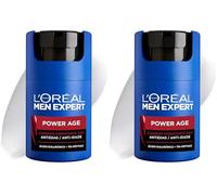 L'Oréal Crema hidratante para hombre, Antiarrugas y antienvejecimiento, Con ácido hialurónico hidratante para el envejecimiento, Para pieles secas y apagadas, Men Expert Power Age, 50ml (Paquete de 2)