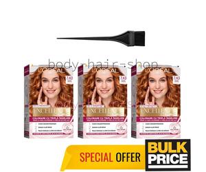 L'Oreal Excellence 7.43 Cobre Rubio Color de Cabello Crema Reflejos Cálidos P...